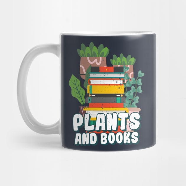 plants and books by ArtStopCreative